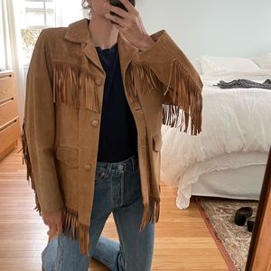 Vintage Suede Fringe Jacket